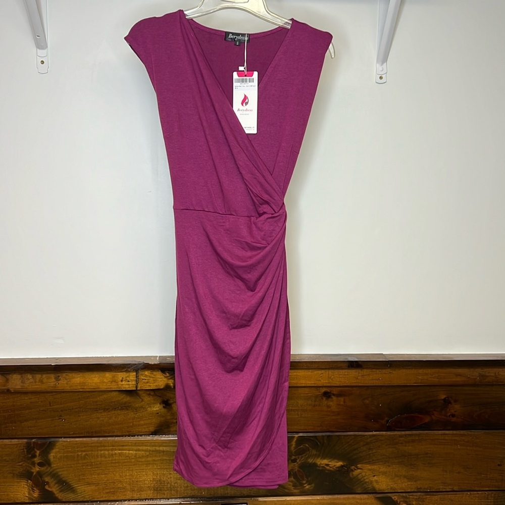 NWT Amazon Purple Wrap Dress-‎ Small